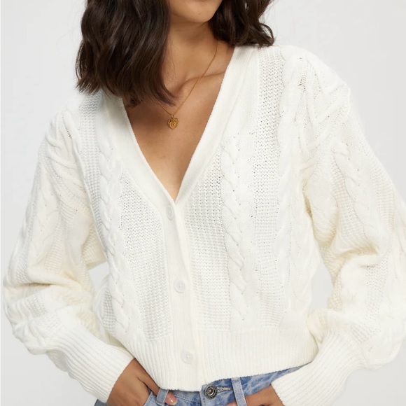 NWT Kuwalla Tee Braided kit cardigan (cream) NWT - Picture 4 of 4